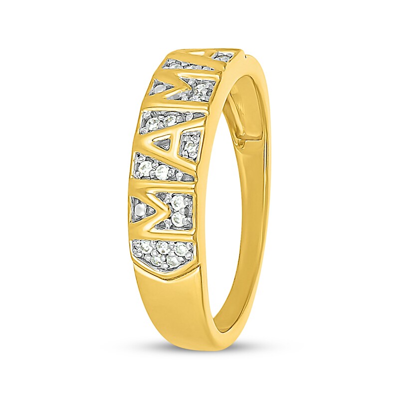 Main Image 2 of Diamond &quot;Mama&quot; Ring 1/10 ct tw 10K Yellow Gold