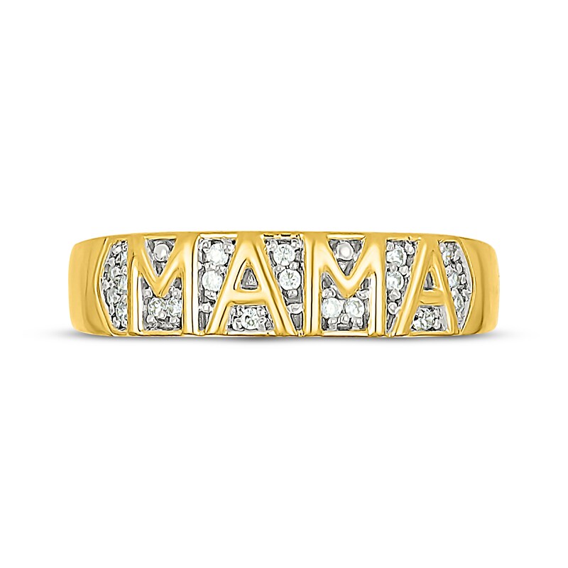 Main Image 4 of Diamond &quot;Mama&quot; Ring 1/10 ct tw 10K Yellow Gold