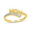 Thumbnail Image 1 of Diamond &quot;Mom&quot; Bypass Ring 1/15 ct tw 10K Yellow Gold