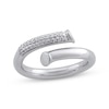 Thumbnail Image 1 of Diamond Bypass Nail Ring 1/6 ct tw 10K White Gold