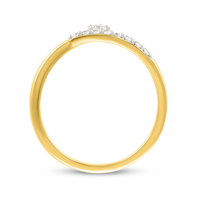 Main Image 2 of Diamond Bypass Toe Ring 1/10 ct tw 10K Yellow Gold