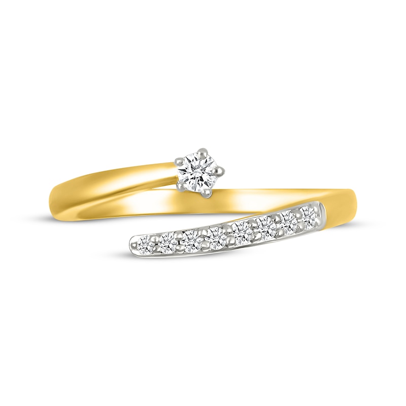 Main Image 3 of Diamond Bypass Toe Ring 1/10 ct tw 10K Yellow Gold
