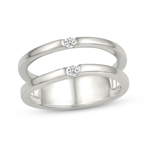 Diamond Faux-Stack Toe Ring 1/20 ct tw Sterling Silver