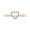 Thumbnail Image 3 of Diamond Heart Outline Toe Ring 1/20 ct tw 10K Rose Gold