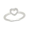 Thumbnail Image 1 of Diamond Heart Outline Toe Ring 1/20 ct tw 10K White Gold