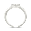 Thumbnail Image 2 of Diamond Heart Outline Toe Ring 1/20 ct tw 10K White Gold