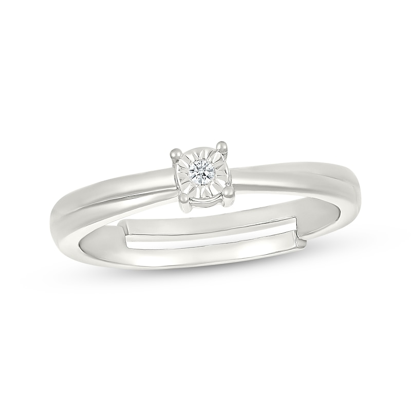 Main Image 1 of Diamond Accent Solitaire Toe Ring Sterling Silver