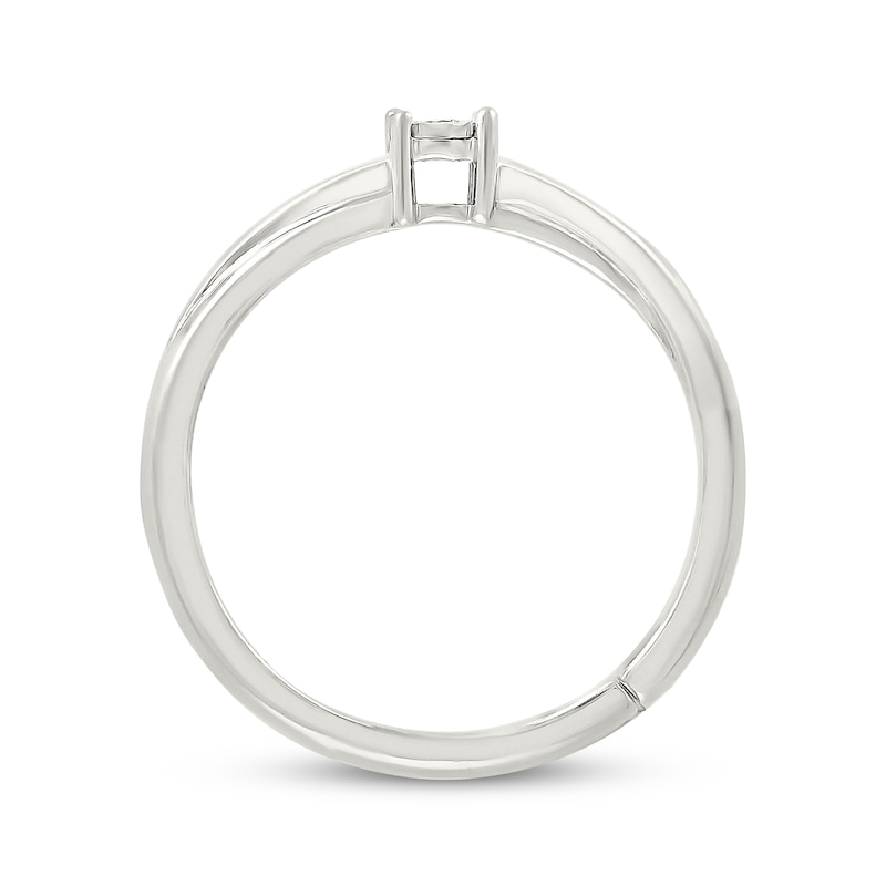 Main Image 2 of Diamond Accent Solitaire Toe Ring Sterling Silver