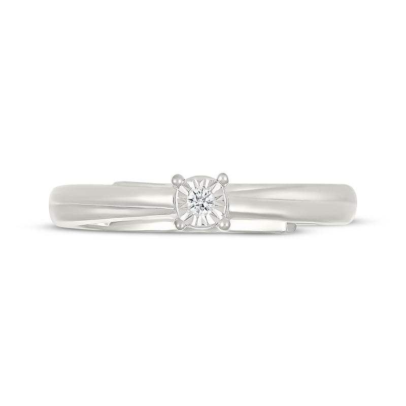 Main Image 3 of Diamond Accent Solitaire Toe Ring Sterling Silver