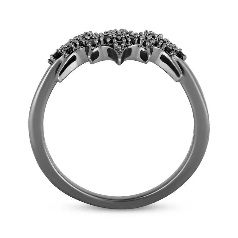 Main Image 3 of Disney Treasures The Nightmare Before Christmas Black Diamond Bat Ring 1/5 ct tw Sterling Silver Size 7