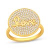 Thumbnail Image 1 of Diamond &quot;Love&quot; Circle Ring 1/2 ct tw 10K Yellow Gold