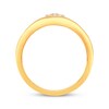 Thumbnail Image 3 of Multi-Diamond Center Cushion Signet Ring 1/6 ct tw 10K Yellow Gold
