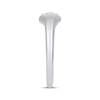 Thumbnail Image 2 of Multi-Diamond Center Cushion Signet Ring 1/6 ct tw 10K White Gold
