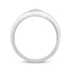 Thumbnail Image 3 of Multi-Diamond Center Cushion Signet Ring 1/6 ct tw 10K White Gold
