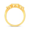 Thumbnail Image 3 of Multi-Diamond Center Three-Stone Fashion Ring 1/2 ct tw 10K Yellow Gold