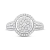 Thumbnail Image 4 of Multi-Diamond Halo Fashion Ring 3/4 ct tw 10K White Gold