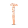 Thumbnail Image 2 of Multi-Diamond Center Pear-Shaped Halo Promise Ring 1/5 ct tw 10K Two-Tone Gold