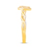 Thumbnail Image 2 of Multi-Diamond Center Pear-Shaped Halo Promise Ring 1/5 ct tw 10K Two-Tone Gold