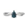 Thumbnail Image 3 of Blue & White Multi-Diamond Pear-Shaped Ring 1/6 ct tw Sterling Silver