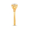 Thumbnail Image 2 of Multi-Diamond Cushion-Shaped Halo Promise Ring 1/5 ct tw 10K Yellow Gold