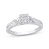 Thumbnail Image 1 of Multi-Diamond &quot;XO&quot; Promise Ring 1/5 ct tw 10K White Gold
