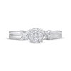 Thumbnail Image 4 of Multi-Diamond &quot;XO&quot; Promise Ring 1/5 ct tw 10K White Gold