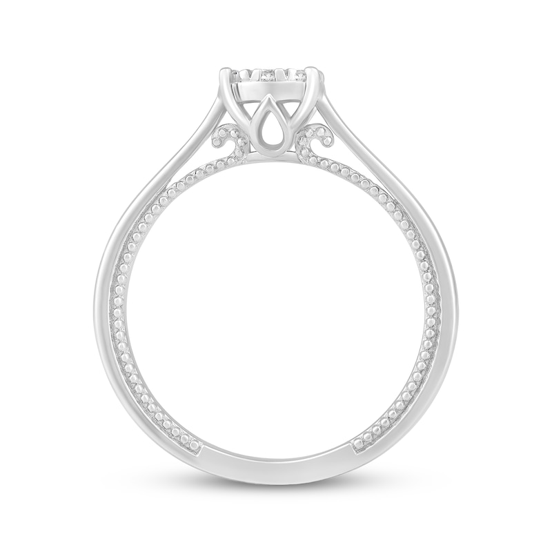 Main Image 3 of Multi-Diamond Promise Ring 1/5 ct tw 10K White Gold