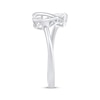Thumbnail Image 2 of Multi-Diamond Double Heart Deconstructed Promise Ring 1/10 ct tw 10K White Gold
