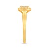 Thumbnail Image 2 of Multi-Diamond Oval Promise Ring 1/5 ct tw 10K Yellow Gold