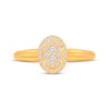 Thumbnail Image 4 of Multi-Diamond Oval Promise Ring 1/5 ct tw 10K Yellow Gold
