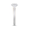 Thumbnail Image 2 of Multi-Diamond Cushion-Shaped Halo Promise Ring 1/5 ct tw 10K Two-Tone Gold