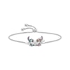 Thumbnail Image 1 of Disney Treasures Lilo & Stitch Multi-Gemstone & Diamond Bolo Bracelet 1/15 ct tw Sterling Silver & 10K Rose Gold 9&quot;