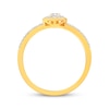 Thumbnail Image 3 of Diamond Teardrop Bypass Ring 1/4 ct tw 10K Yellow Gold