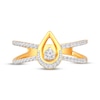 Thumbnail Image 4 of Diamond Teardrop Split Shank Ring 1/4 ct tw 10K Yellow Gold