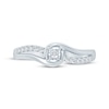 Thumbnail Image 3 of Diamond Bypass Promise Ring 1/6 ct tw Sterling Silver
