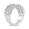 Thumbnail Image 2 of Diamond Staggered Four-Row Fashion Ring 1 ct tw 10K White Gold