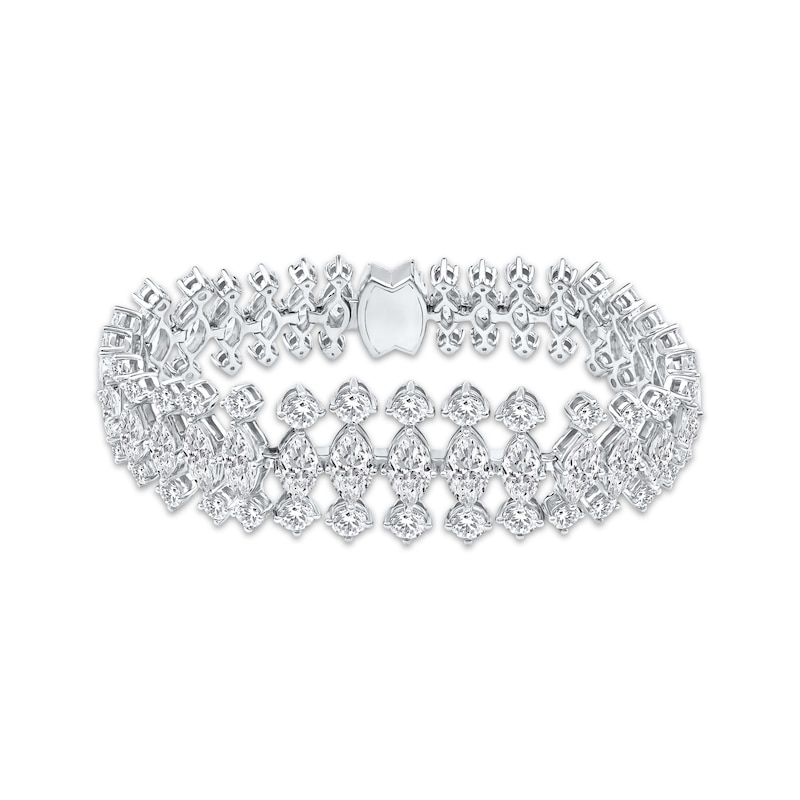 Main Image 1 of KAY Lab-Grown Diamonds Marquise & Round-Cut Graduated Bracelet 24 ct tw 14K White Gold