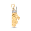 Thumbnail Image 3 of Men's Lion Head with Crown Charm 10K Yellow Gold