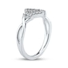 Thumbnail Image 2 of Multi-Diamond Cushion Halo Tilted Promise Ring 1/6 ct tw 10K White Gold