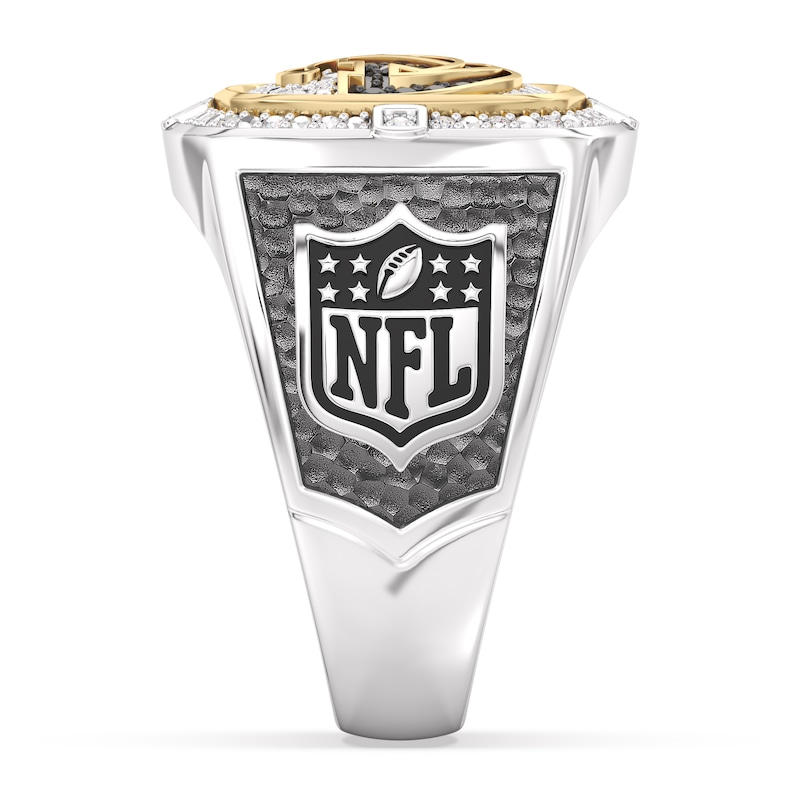 Main Image 3 of True Fans Los Angeles Rams Championship Ring Sterling Silver & 10K Yellow Gold Ring