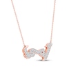 Thumbnail Image 2 of Diamond Arabic &quot;Mother&quot; Necklace 1/5 ct tw 10K Rose Gold 18&quot;