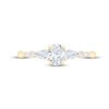 Thumbnail Image 3 of Now + Forever Lab-Grown Diamonds Oval-Cut & Pear-Shaped Three-Stone Engagement Ring 5/8 ct tw 14K Yellow Gold