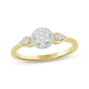 Thumbnail Image 1 of Multi-Diamond Halo Promise Ring 1/6 ct tw 10K Yellow Gold