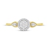 Thumbnail Image 3 of Multi-Diamond Halo Promise Ring 1/6 ct tw 10K Yellow Gold
