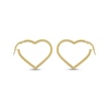 Thumbnail Image 2 of Heart-Shaped Hoop Earrings 10K Yellow Gold