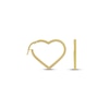 Thumbnail Image 3 of Heart-Shaped Hoop Earrings 10K Yellow Gold