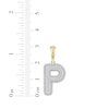 Thumbnail Image 3 of Diamond Puff Letter P Initial Charm 3/8 ct tw 10K Yellow Gold