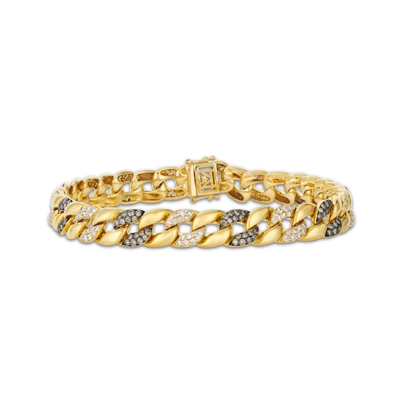Le Vian Vault Diamond Curb Chain Bracelet 3-1/5 ct tw 14K Honey Gold 8.25"