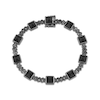 Thumbnail Image 1 of Ink & Ice Men's Black Onyx & Black Diamond Bracelet 1/4 ct tw Black Rhodium-Plated Sterling Silver 8.5"