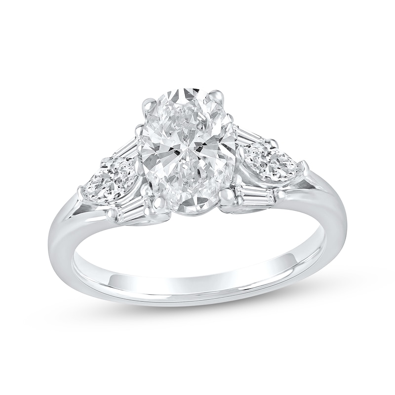 Main Image 1 of Now + Forever Lab-Grown Diamonds Oval-Cut Engagement Ring 2 ct tw 14K White Gold